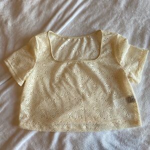 Off white detailed crop top
